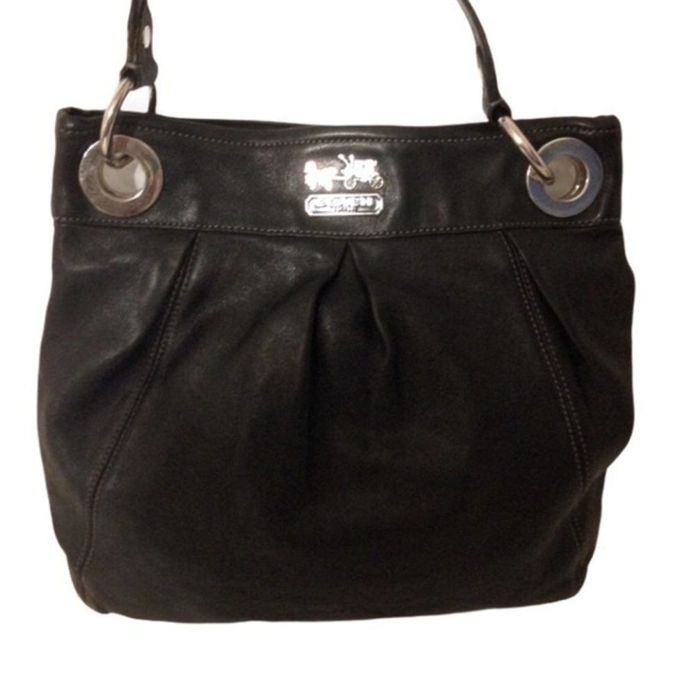COACH Madison black leather bag